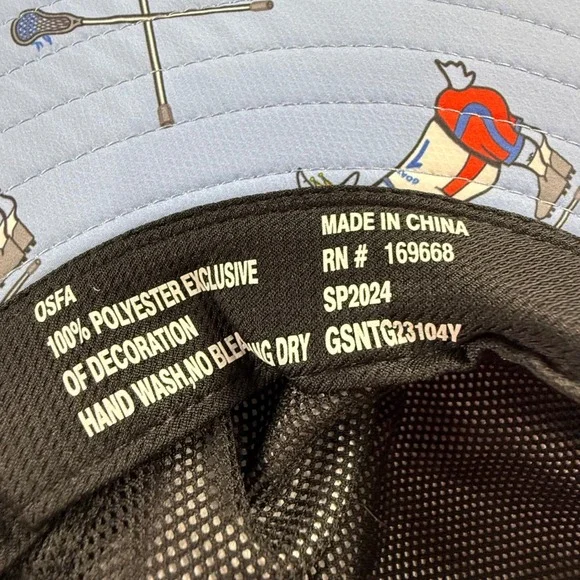 GOAT USA Men's Lacrosse Bucket Hat White Wide Brim NWT Outdoors SUn Protection - Picture 3 of 8